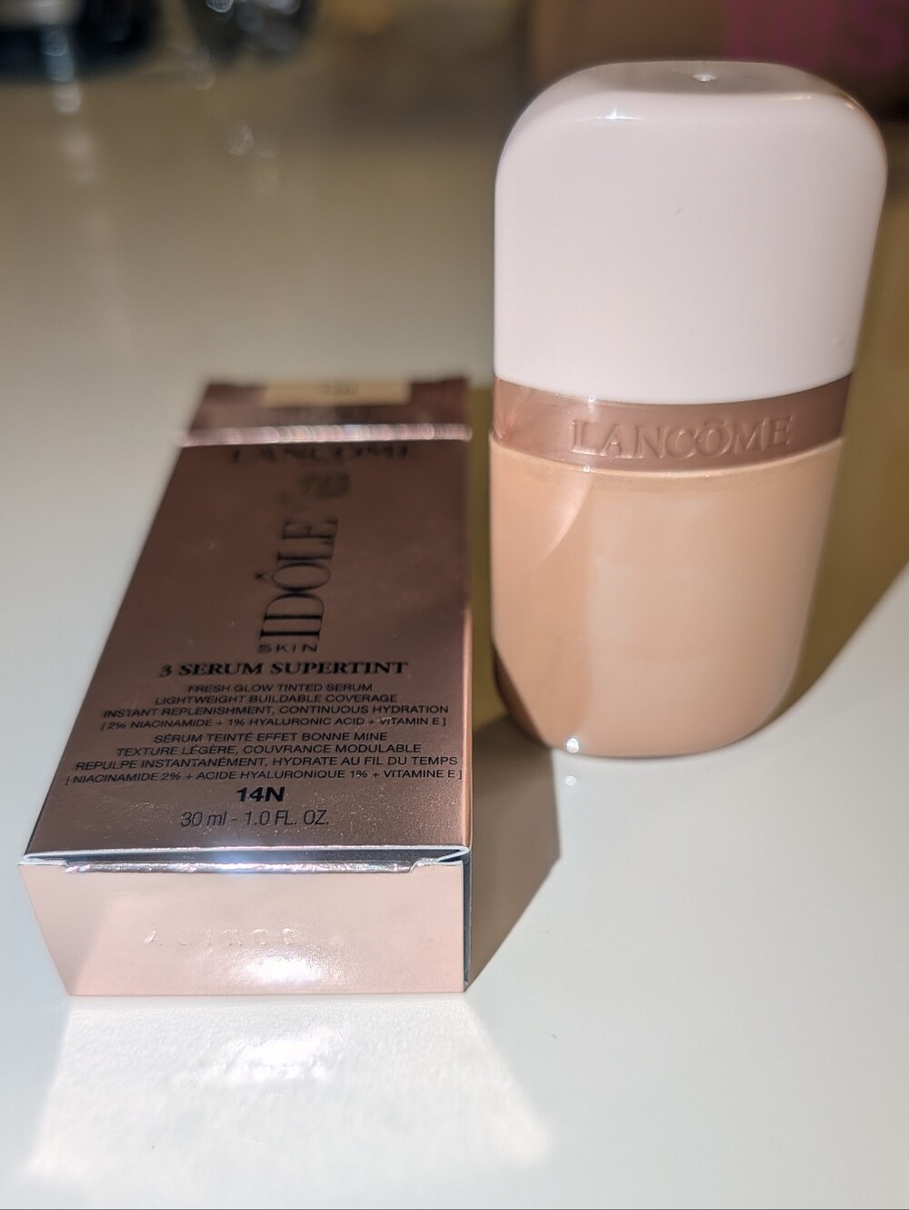 14N Teint Idole Ultra Wear Serum Tint Skin Idôle 3 Serum Supertint Lancome